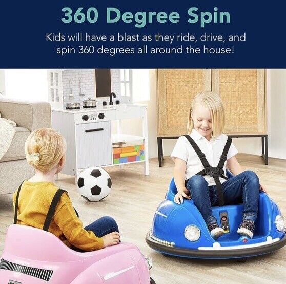 Load image into Gallery viewer, 360 Degree Spin Bumper Car Toy for Kids with Remote Control and Safety Harness
