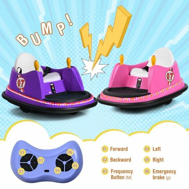 Load image into Gallery viewer, 360-Degree Spin Race Bumper Car 6V Ride On with Remote Control for Kids
