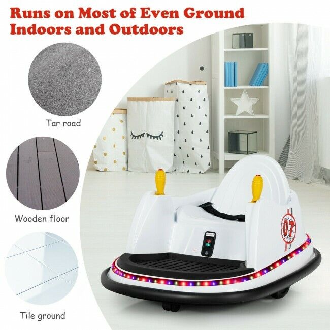 Load image into Gallery viewer, 360-Degree Spin Race Bumper Car 6V Ride On with Remote Control for Kids
