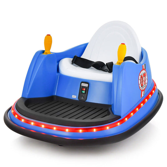 360 Degree Spin Race Bumper Car for Kids with Remote Control - 12V Vehicle Ride-On Toy