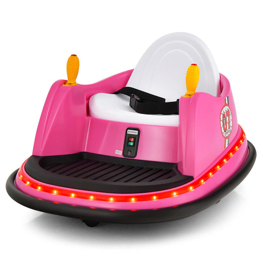 360 Degree Spin Race Bumper Car for Kids with Remote Control - 12V Vehicle Ride-On Toy