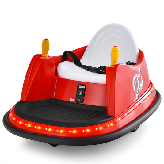 360 Degree Spin Race Bumper Car for Kids with Remote Control - 12V Vehicle Ride-On Toy