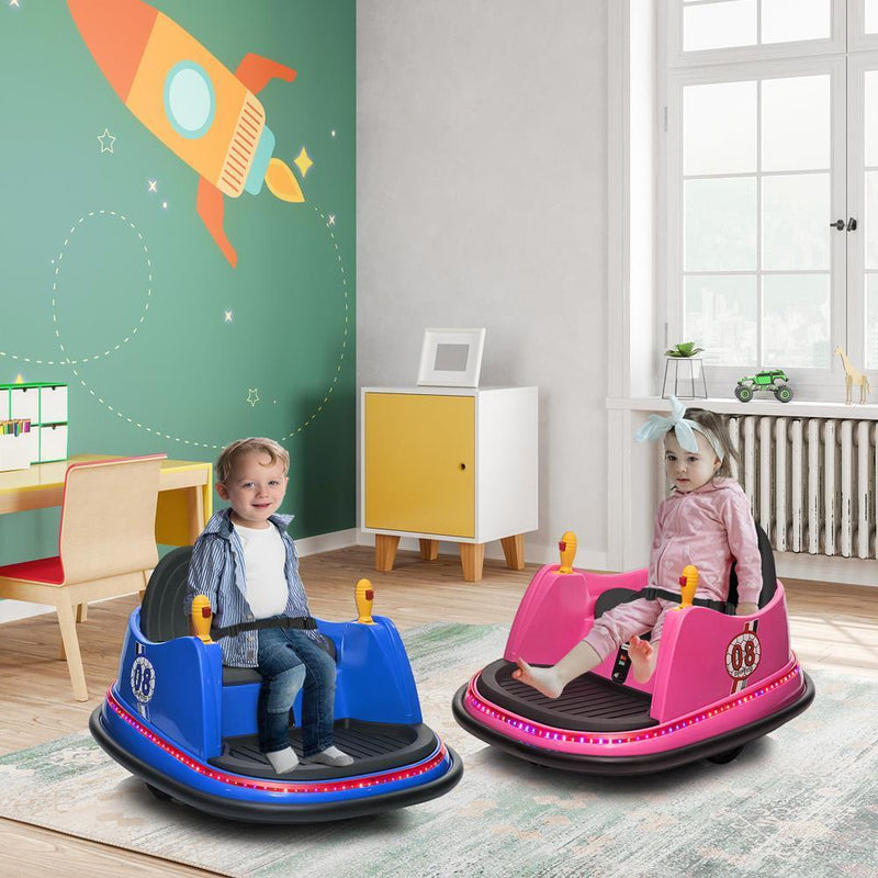 Load image into Gallery viewer, 360° Remote Control Pink Bumper Car Ride-On Toy for Kids Ages 6 and Up
