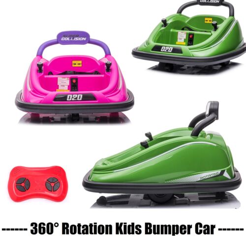 360° Rotating Electric Bumper Car for Kids with Remote Control - 12V Ride-On Vehicle Toy