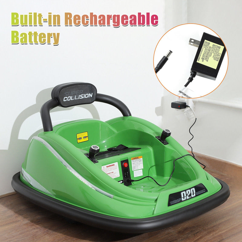Load image into Gallery viewer, 360° Spin Electric Bumper Car for Kids with Remote Control and LED Lights - 12V Ride On Vehicle
