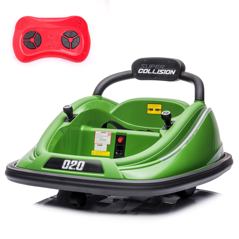 Load image into Gallery viewer, 360° Spin Electric Bumper Car for Kids with Remote Control and LED Lights - 12V Ride On Vehicle
