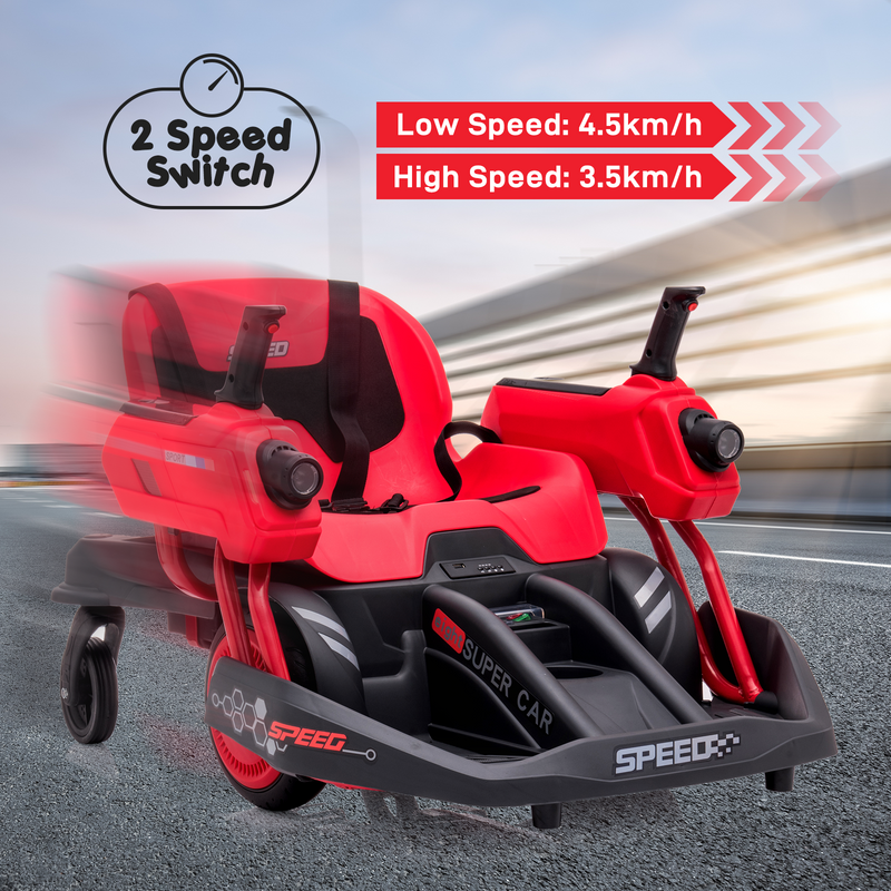 Load image into Gallery viewer, 360° Rotating Ride-On Car for Kids with Dual Steering Control and Remote
