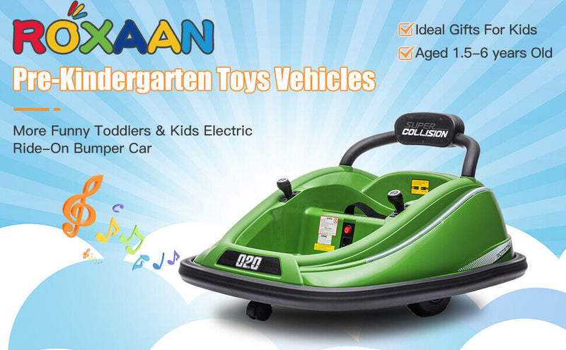 Load image into Gallery viewer, 360° Spin Electric Bumper Car for Kids &amp; Toddlers with Remote Control - 2 Modes, 12V Power
