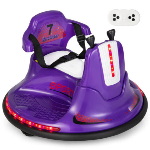 Load image into Gallery viewer, 360 Spin Electric Bumper Car for Kids and Toddlers - Purple
