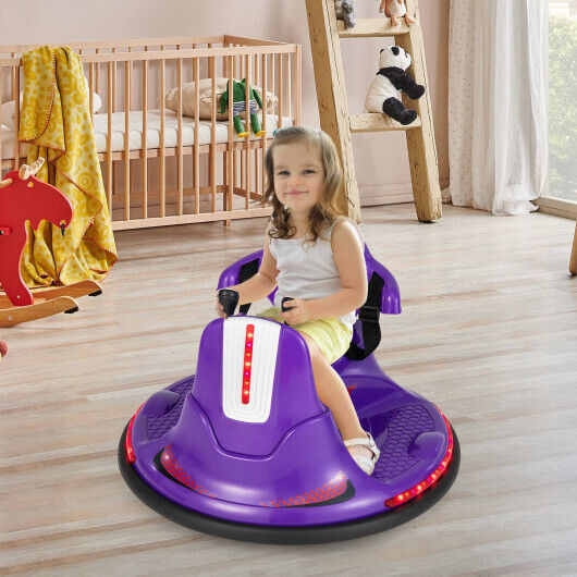 Load image into Gallery viewer, 360 Spin Electric Bumper Car for Kids and Toddlers - Purple
