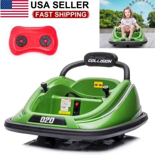 Load image into Gallery viewer, 360° Spin Electric Bumper Car for Kids with Remote Control - 12V Toy Vehicle

