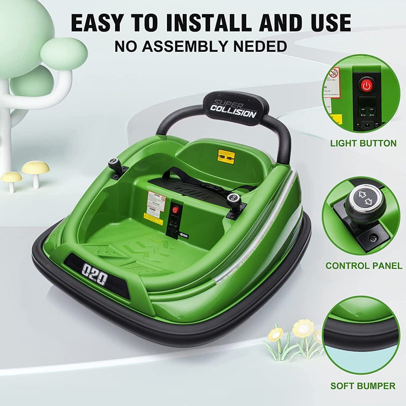 Load image into Gallery viewer, 360° Spin Electric Bumper Car for Kids with Remote Control - 12V Toy Vehicle
