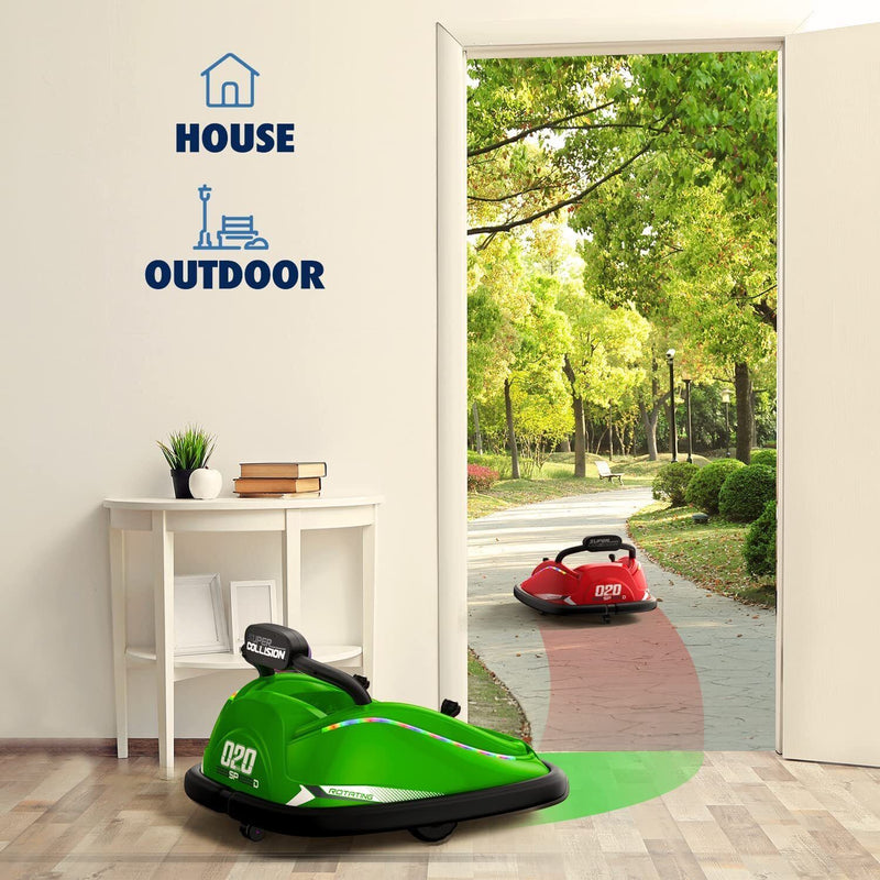 Load image into Gallery viewer, 360° Spin Electric Bumper Car with Remote Control and LED Lights for Kids
