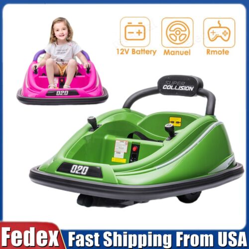 Load image into Gallery viewer, 360° Spin Electric Ride-On Car for Kids with Remote Control - Bumper Vehicle Toy (12V)
