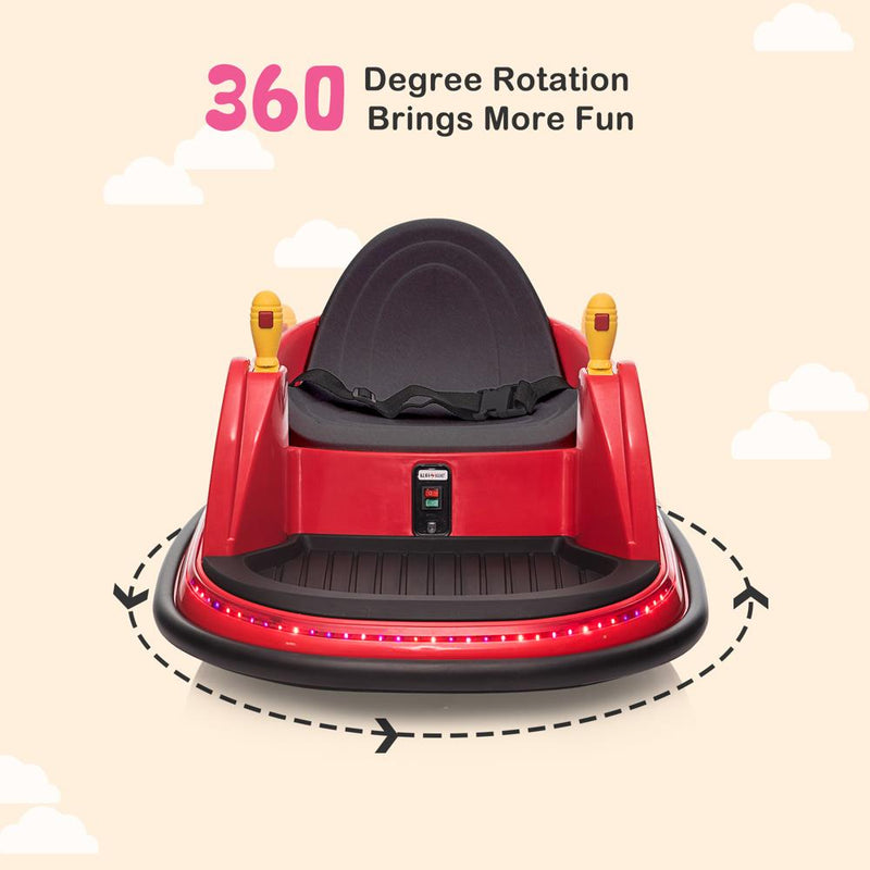 Load image into Gallery viewer, 360 Spin Music Bumper Car: Electric Battery Powered Ride-On Toy for Kids (6V)
