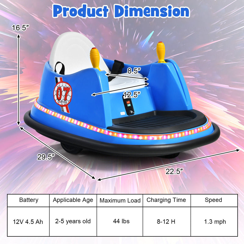 Load image into Gallery viewer, 360° Spin Race Bumper Car for Kids with Remote Control - Blue
