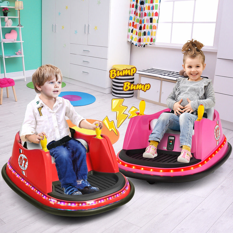 Load image into Gallery viewer, 360° Spin Race Bumper Car for Kids with Remote Control - Pink 12V Vehicle
