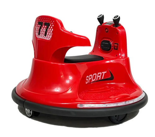 Load image into Gallery viewer, 360 Spin Red Electric Bumper Car for Kids with Remote Control - Ages 2-5
