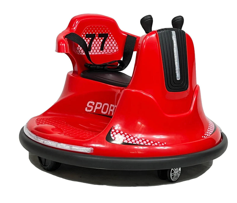 Load image into Gallery viewer, 360 Spin Red Electric Bumper Car for Kids with Remote Control - Ages 2-5
