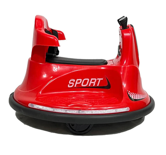 360 Spin Red Electric Bumper Car for Kids with Remote Control - Ages 2-5