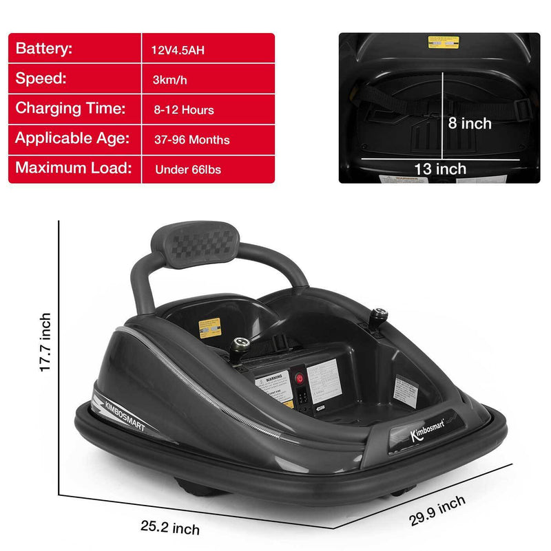 Load image into Gallery viewer, 360° Spin Ride On Bumper Car for Kids - Rechargeable Electric Toy Vehicle (12V)
