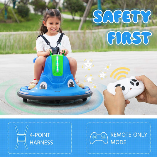 360° Spinning Bumper Car Electric Vehicle with Remote Control and Lights