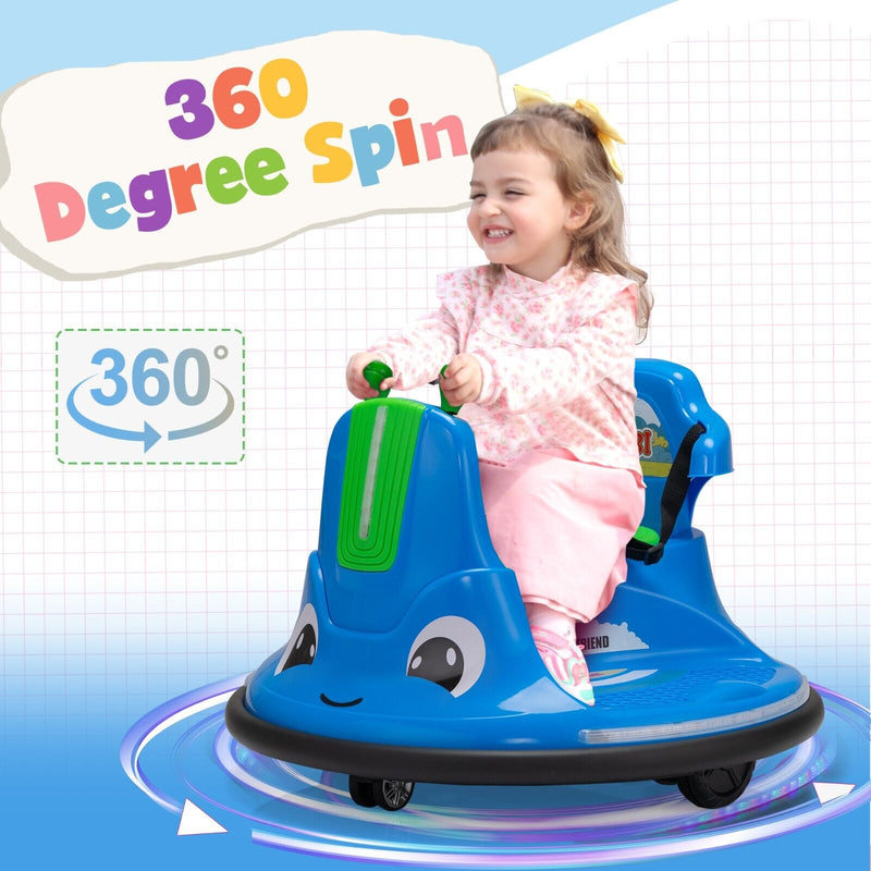 Load image into Gallery viewer, 360° Spinning Bumper Car with Dual Motors, LED Lights &amp; Remote Control - TOBBI
