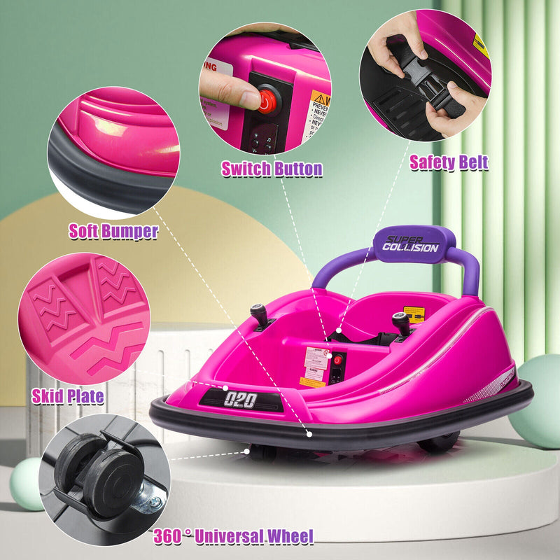 Load image into Gallery viewer, 360° Spinning Electric Bumper Car for Kids with Remote Control - 12V Ride-On Toy
