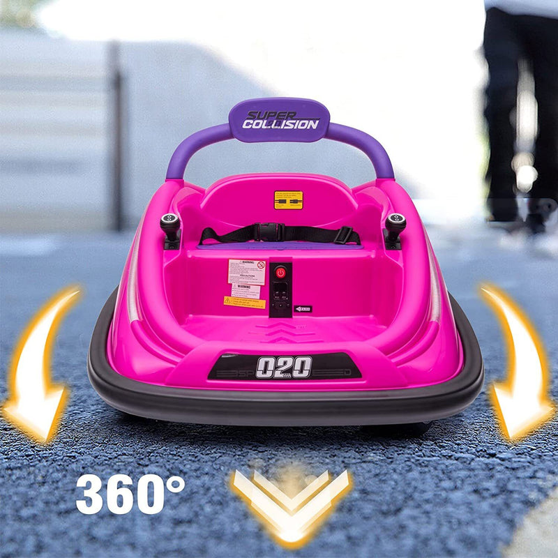 Load image into Gallery viewer, 360° Spinning Electric Bumper Car for Kids with Remote Control and LED Lights - 12V
