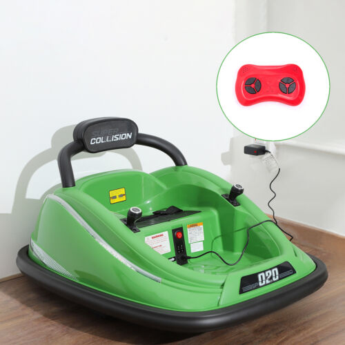 Load image into Gallery viewer, 360° Spinning Electric Bumper Car for Kids with Remote Control - Green
