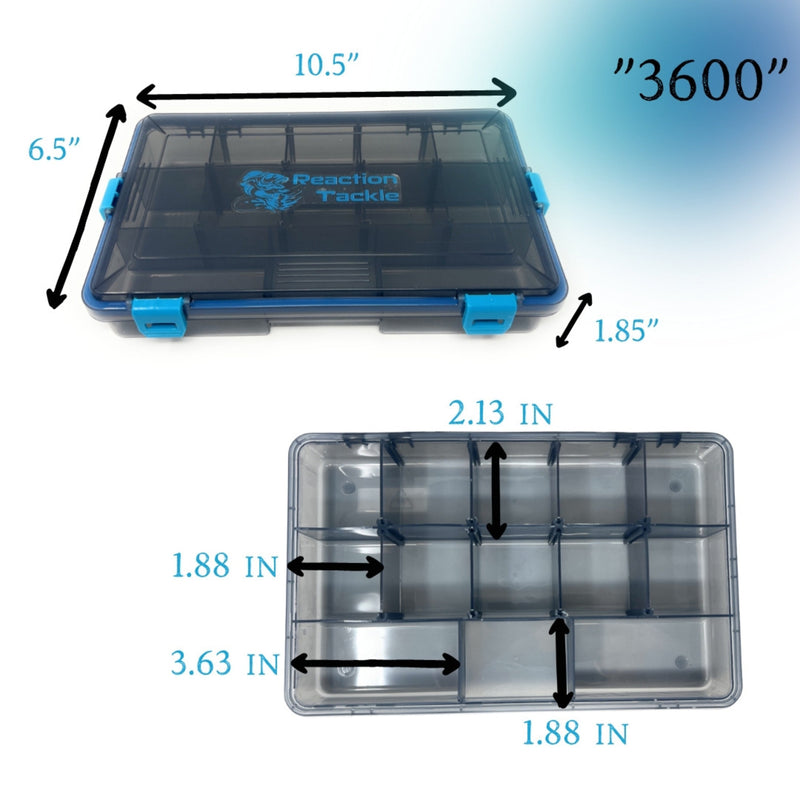 Load image into Gallery viewer, Reaction Tackle Standard Tackle Tray- Sturdy and Water Resistant with 4 Reliable Clips
