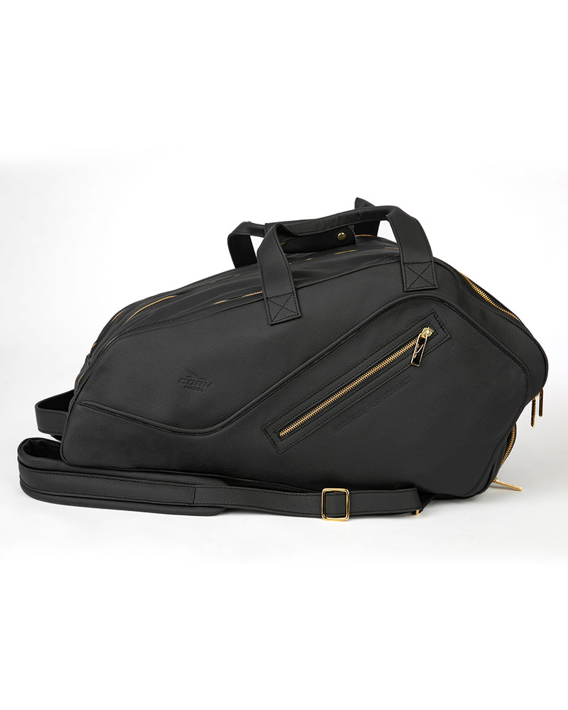 Load image into Gallery viewer, Leather Thermobag Black/Gold

