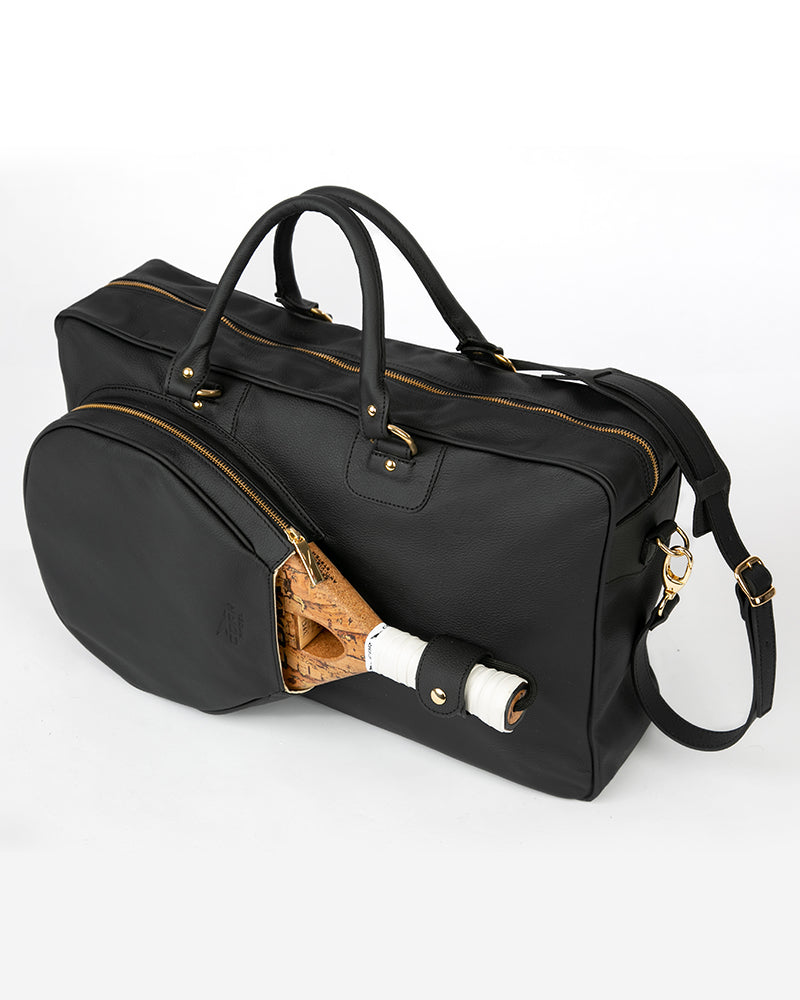 Load image into Gallery viewer, Vintage Leather Handbag Black/Gold
