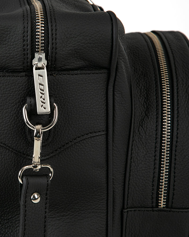 Load image into Gallery viewer, Vintage Leather Handbag Black/Silver
