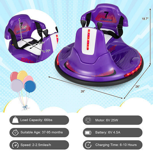 Load image into Gallery viewer, 360?&deg; Spin Electric Ride On Car for Kids and Toddlers - Fun Bumper Car Experience!

