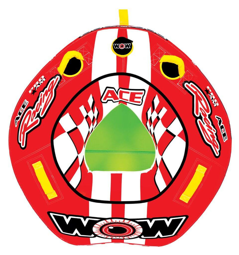 Load image into Gallery viewer, WOW Sports 1 Person Towable Water Tube - Ace Racing Starter Kit w 12V Pump &amp; 1K Tow Rope

