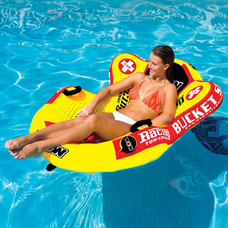Load image into Gallery viewer, WOW Sports Bucket Seat 1 Person Towable Water Tube and Lounge Chair (14-1090)
