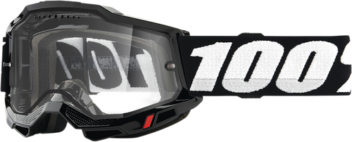 100% Accuri 2 Enduro MTB Goggles - Black - Clear 50016-00001