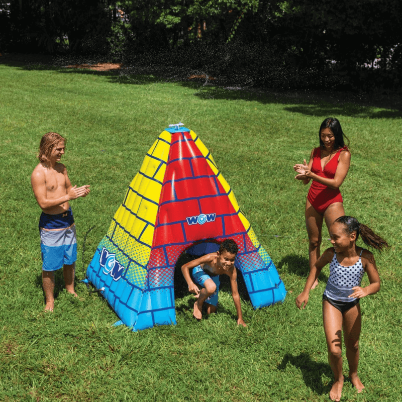Load image into Gallery viewer, WOW Watersports 5.5ft Rainbow Pyramid Backyard Sprinkler
