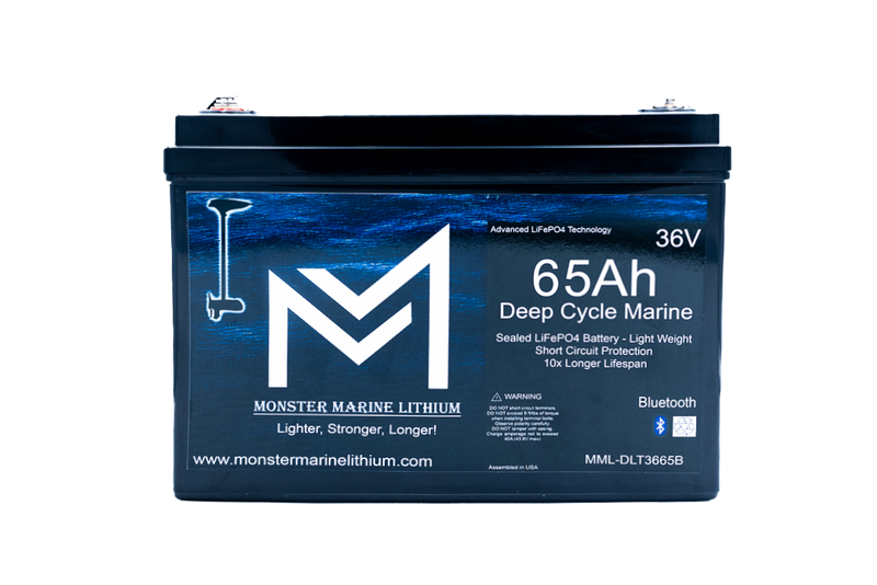 Load image into Gallery viewer, 36V 65Ah Bluetooth Deep Cycle Lithium Trolling Battery
