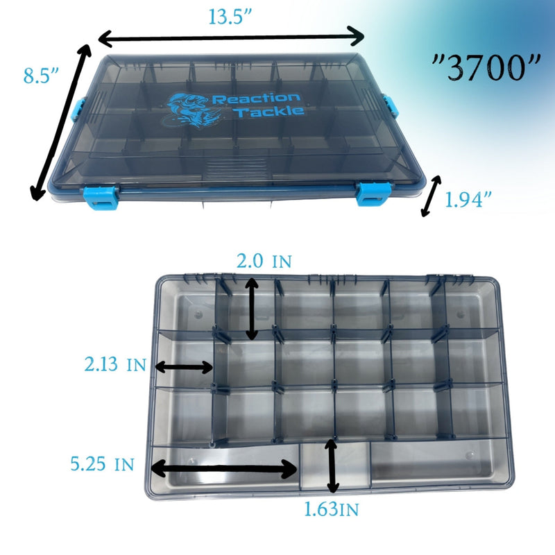 Load image into Gallery viewer, Reaction Tackle Standard Tackle Tray- Sturdy and Water Resistant with 4 Reliable Clips
