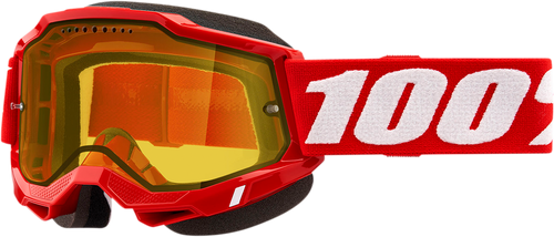 100% Accuri 2 Snow Goggles - Red - Yellow 50021-00005