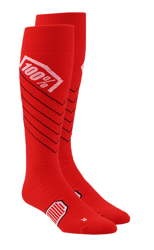 100% Hi-Side Performance Socks - Red - Large/XL 20054-00008