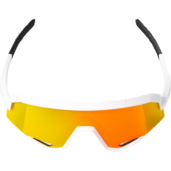 Load image into Gallery viewer, 100%  Slendale Sunglasses - Matte White - HiPER Red Multimirror 60057-00004
