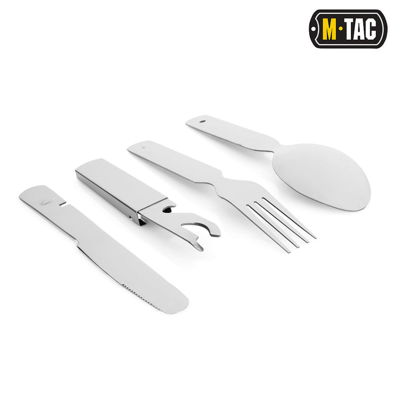 Load image into Gallery viewer, M-Tac Steel Large Cutlery Set (4 items)
