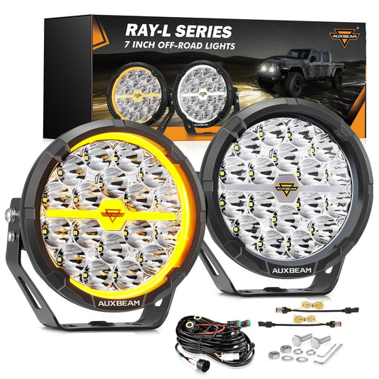 RAY-L Series 7/9 Inch Dual DRL Offroad LED Driving Lights