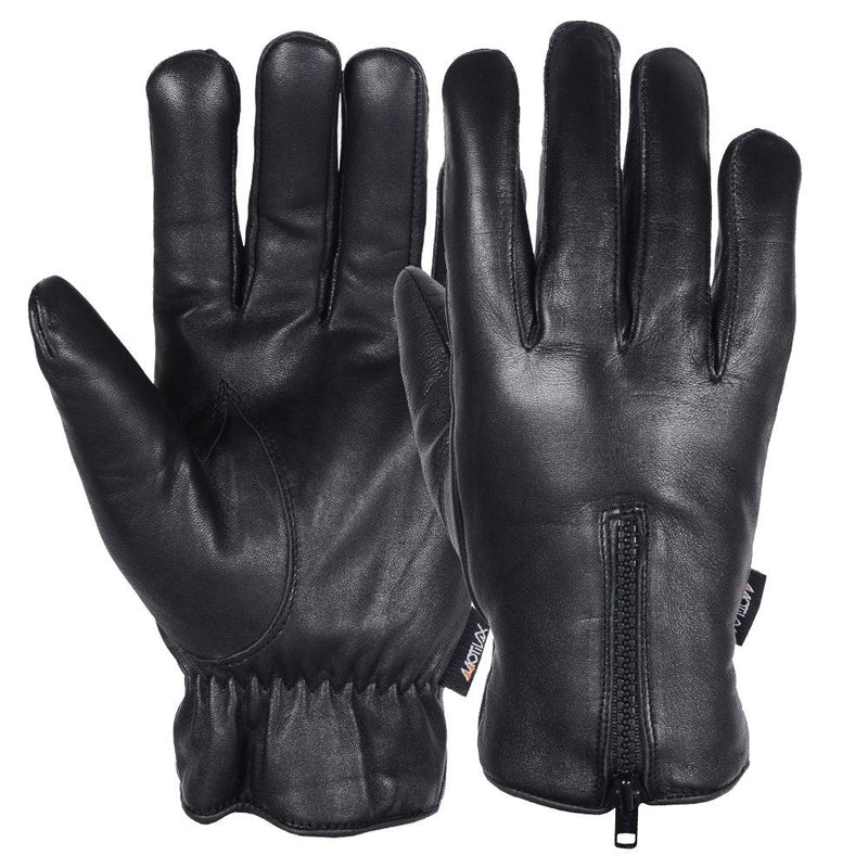 Load image into Gallery viewer, Men’s Warm Winter Dress And Work Gloves, Thermal Lining, Genuine Black Leather
