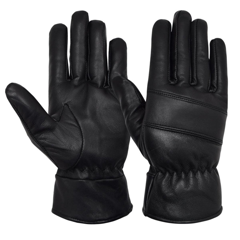 Load image into Gallery viewer, Men’s Warm Winter Dress And Work Gloves, Thermal Lining, Genuine Black Leather
