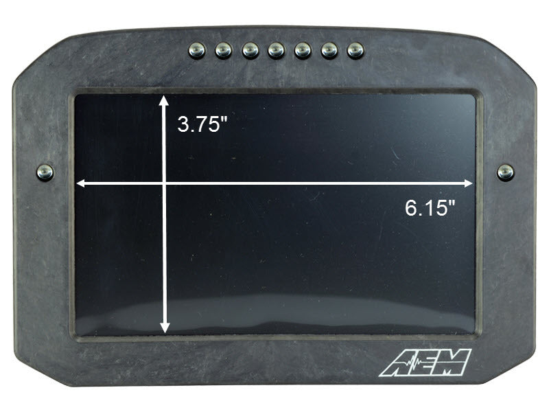 Load image into Gallery viewer, AEM CD-7LG Carbon Logging Flush Digital Dash Display w/ Internal 20Hz GPS &amp; Antenna 30-5703F

