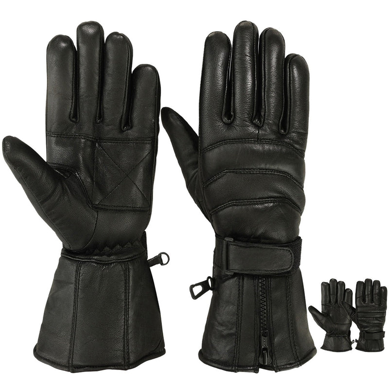 Load image into Gallery viewer, Mens Motorbike Gloves Cold Weather Motorcycle Riding Genuine Leather Black Glove
